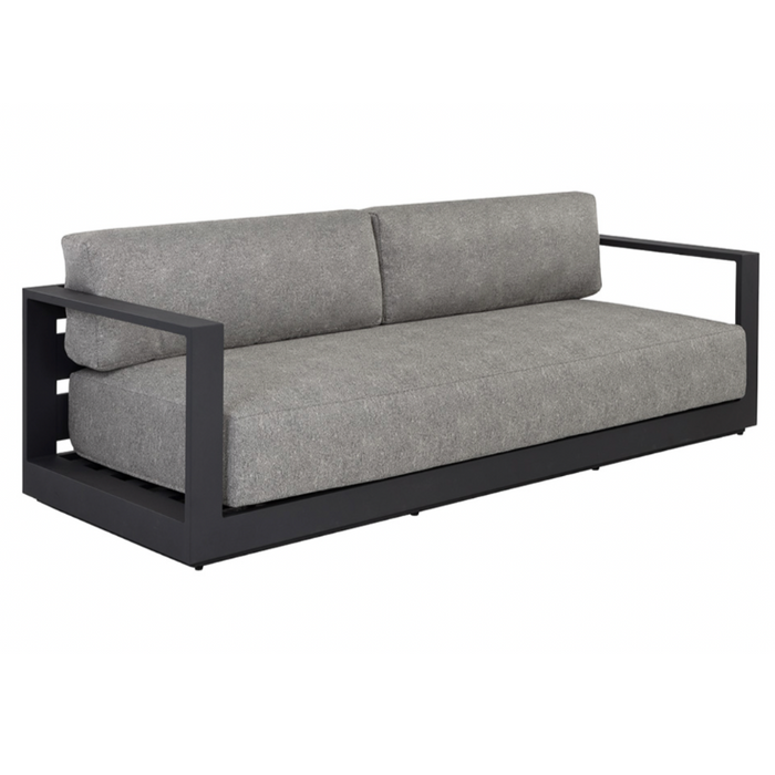 Tavira Sofa, Charcoal- Lanikai Salt and Pepper