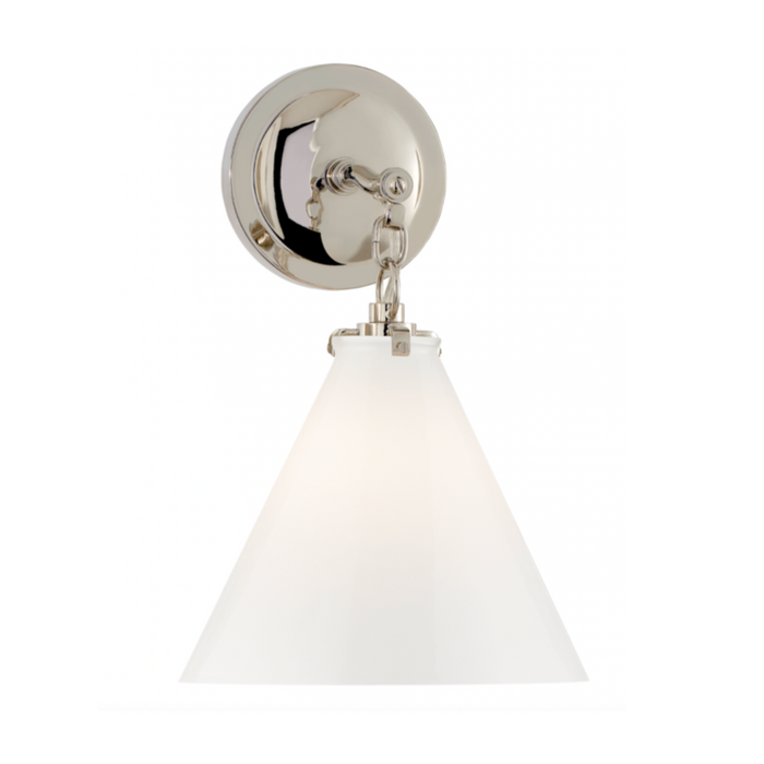 Katie Conical Sconce - Polished Nickel, Small