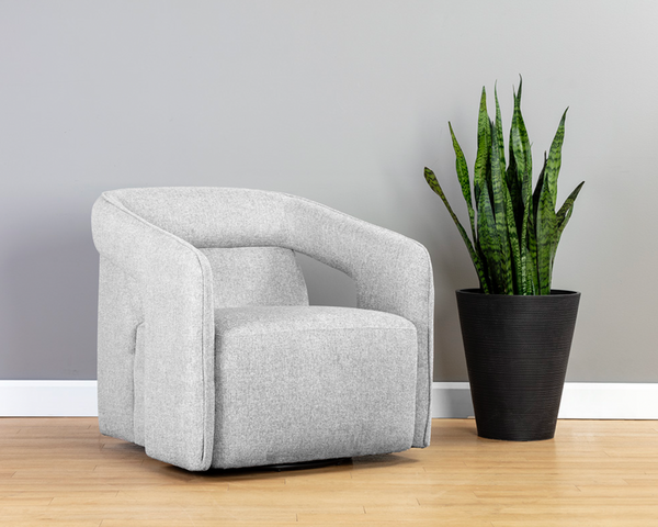 Kendrick Swivel Lounge Chair, Belfast Heather Grey