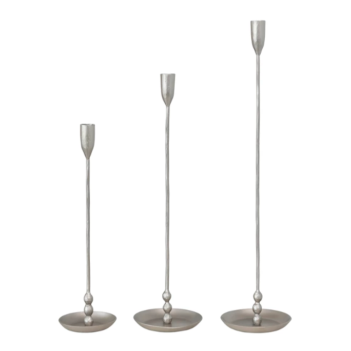 Hand-Forged Iron Taper Holders, S/3