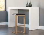 Boone Barstool, Champagne Gold/ Onyx