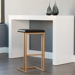 Boone Barstool, Champagne Gold/ Onyx