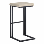 Boone Barstool, Black/ Bravo Cream