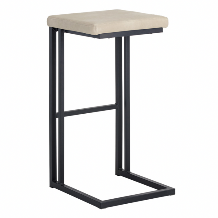 Boone Barstool, Black/ Bravo Cream