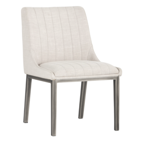 Halden Dining Chair in Antique Silver Finish
