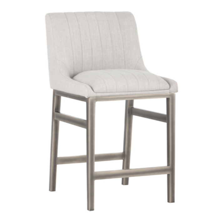 Halden Counter Stool, Beige Linen