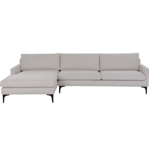 Andie Sofa - Left Facing Chaise, Mark Sand Performance Fabric