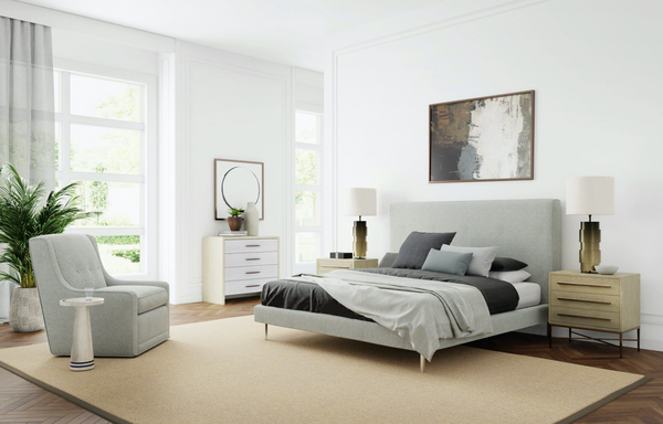 Holden Tall Bed- Taupe, King & Queen