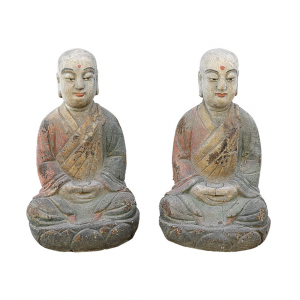 Buddha Statue Carved from Poplar Wood