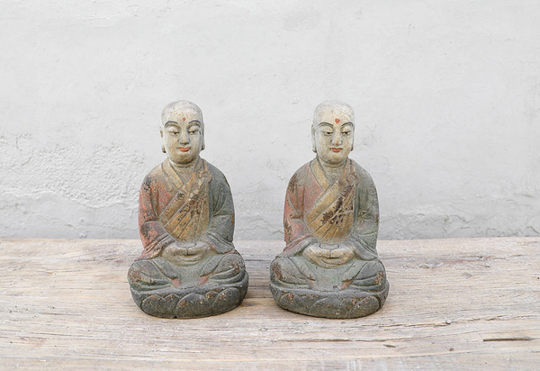 Buddha Statue Carved from Poplar Wood