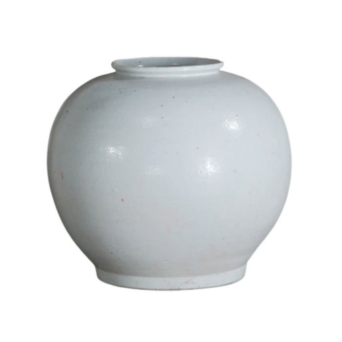 Rustic White Glaze Reedition Vases, 2 Sizes