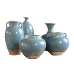 Henan Blue Assorted Vases, 5 Styles, Sold Individually