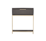 Rebel Petite Nightstand, Gold / Charcoal Grey