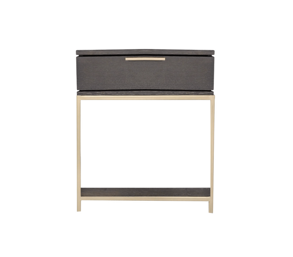 Rebel Petite Nightstand, Gold / Charcoal Grey