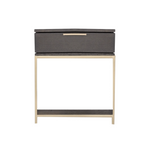 Rebel Petite Nightstand, Gold / Charcoal Grey