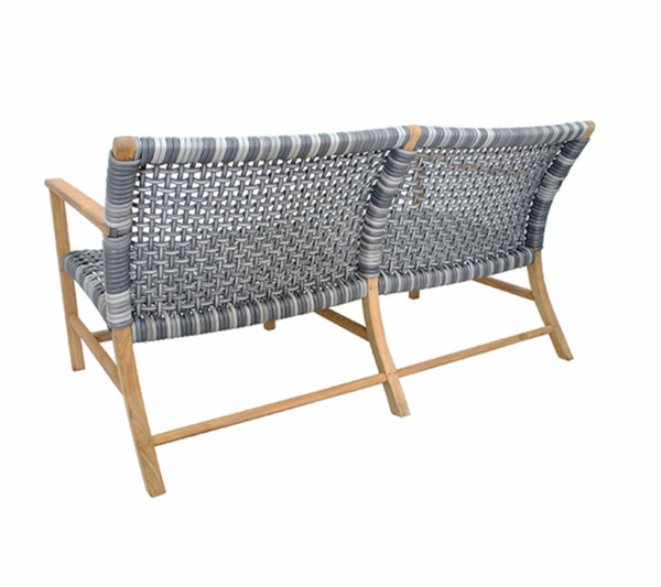 Catherine Outdoor Club Settee- Ash