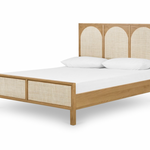 Allegra Queen Bed, Natural Cane