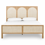 Allegra Queen Bed, Natural Cane