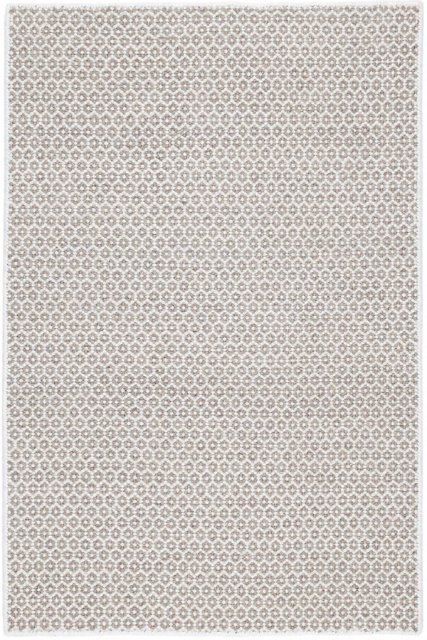 Honeycomb Woven Wool Rug, Ivory/ Grey