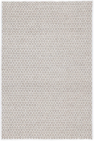 Honeycomb Woven Wool Rug, Ivory/ Grey