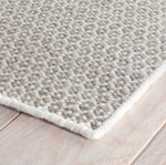 Honeycomb Woven Wool Rug, Ivory/ Grey