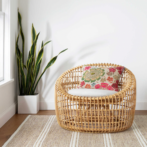 Malta Woven Wool Rug, Natural