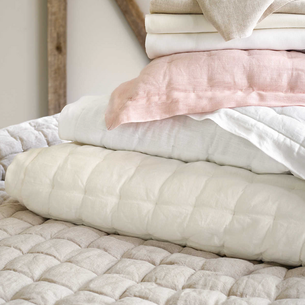 Lush Linen Puff Collection, White