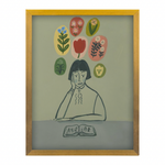 Reading About Flowers, 18"H x 14"W