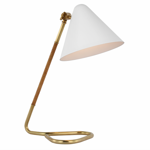 Laken Small Desk Lamp, Antique Brass