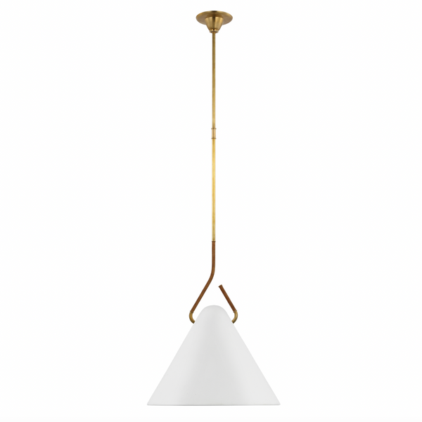 Laken 19" Pendant in Hand-Rubbed Antique Brass