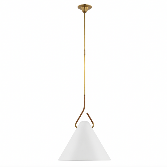 Laken 19" Pendant in Hand-Rubbed Antique Brass