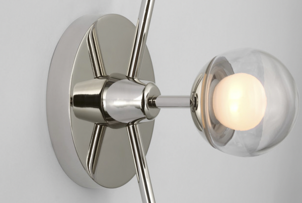 Alloway 19" Triple Linear Sconce, Polished Nickel