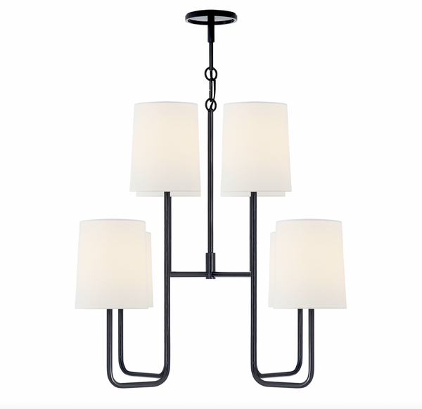 Go Lightly Medium Chandelier, Charcoal