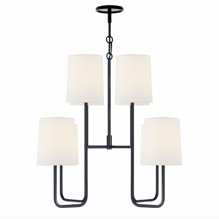 Go Lightly Medium Chandelier, Charcoal