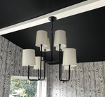 Go Lightly Medium Chandelier, Charcoal
