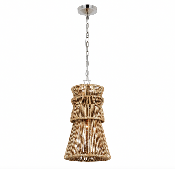 Antigua 13" Pendant, Polished Nickel