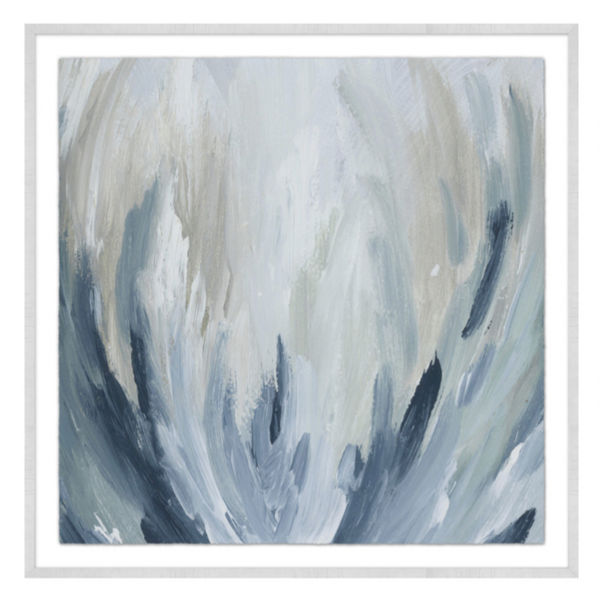 Cool Burst 2, White Framed Canvas, 36"W x 36"H