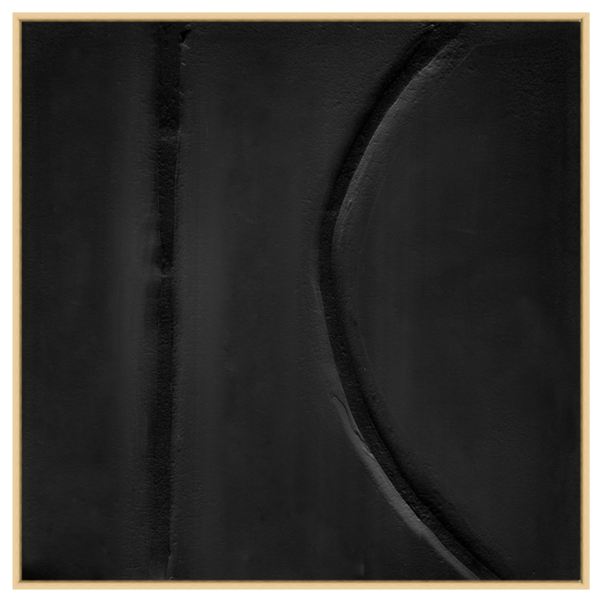 Black Muted Curves 6, 31"W x 31"H