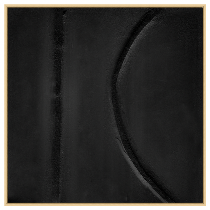 Black Muted Curves 6, 31"W x 31"H