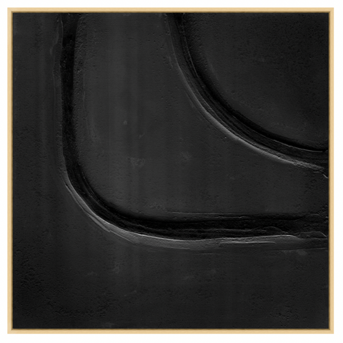 Black Muted Curves 2, 31"W x 31"H