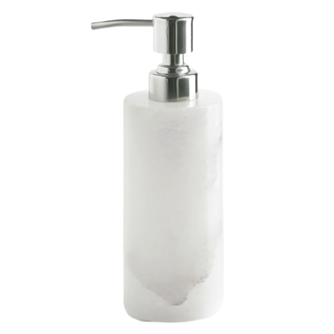 Alabaster Lotion Dispenser, Alabaster/ Unique