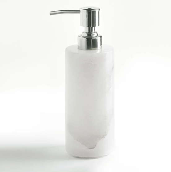 Alabaster Lotion Dispenser, Alabaster/ Unique