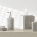 Shagreen Lotion Dispenser, Grey/ Unique