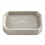 Shagreen Soap Dish, Grey/ Unique