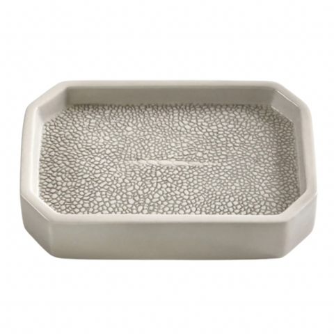 Shagreen Soap Dish, Grey/ Unique