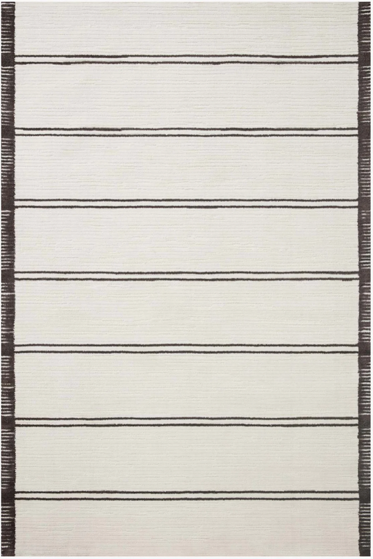 Logan- 02, MH White / Mocha, Magnolia Home by Joanna Gaines × Loloi