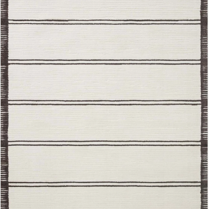 Logan- 02, MH White / Mocha, Magnolia Home by Joanna Gaines × Loloi