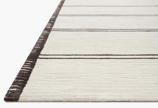 Logan- 02, MH White / Mocha, Magnolia Home by Joanna Gaines × Loloi