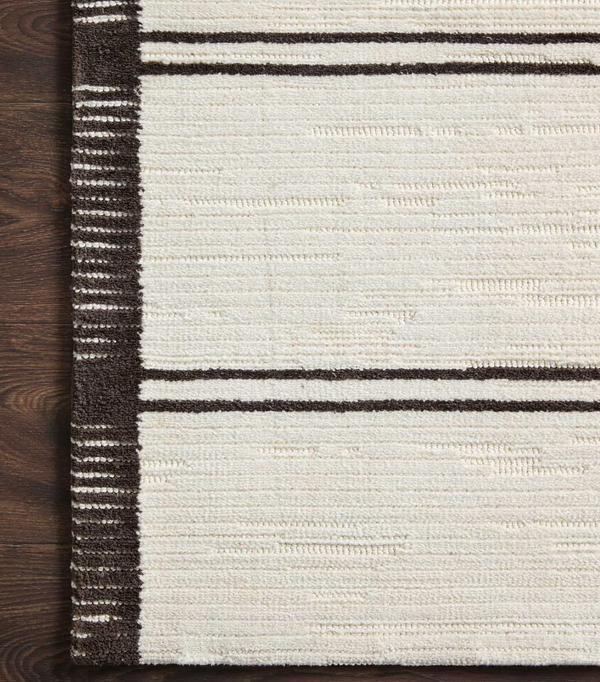Logan- 02, MH White / Mocha, Magnolia Home by Joanna Gaines × Loloi