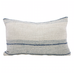 Davis Pillow- Natural & Indigo, 24" x 15"